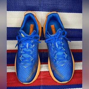 ✨🥳Hoka Rincon 3 Running Sneakers Coastal Sky / Vibrant Orange Size 12 2 E - WIDE